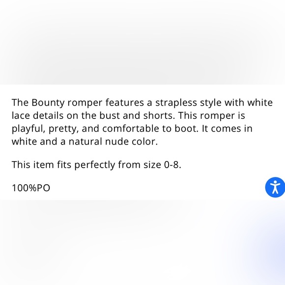 MUCHE & MUCHETTE**Nude Bounty Romper w/Lace**One Size $199 - Picture 10 of 10